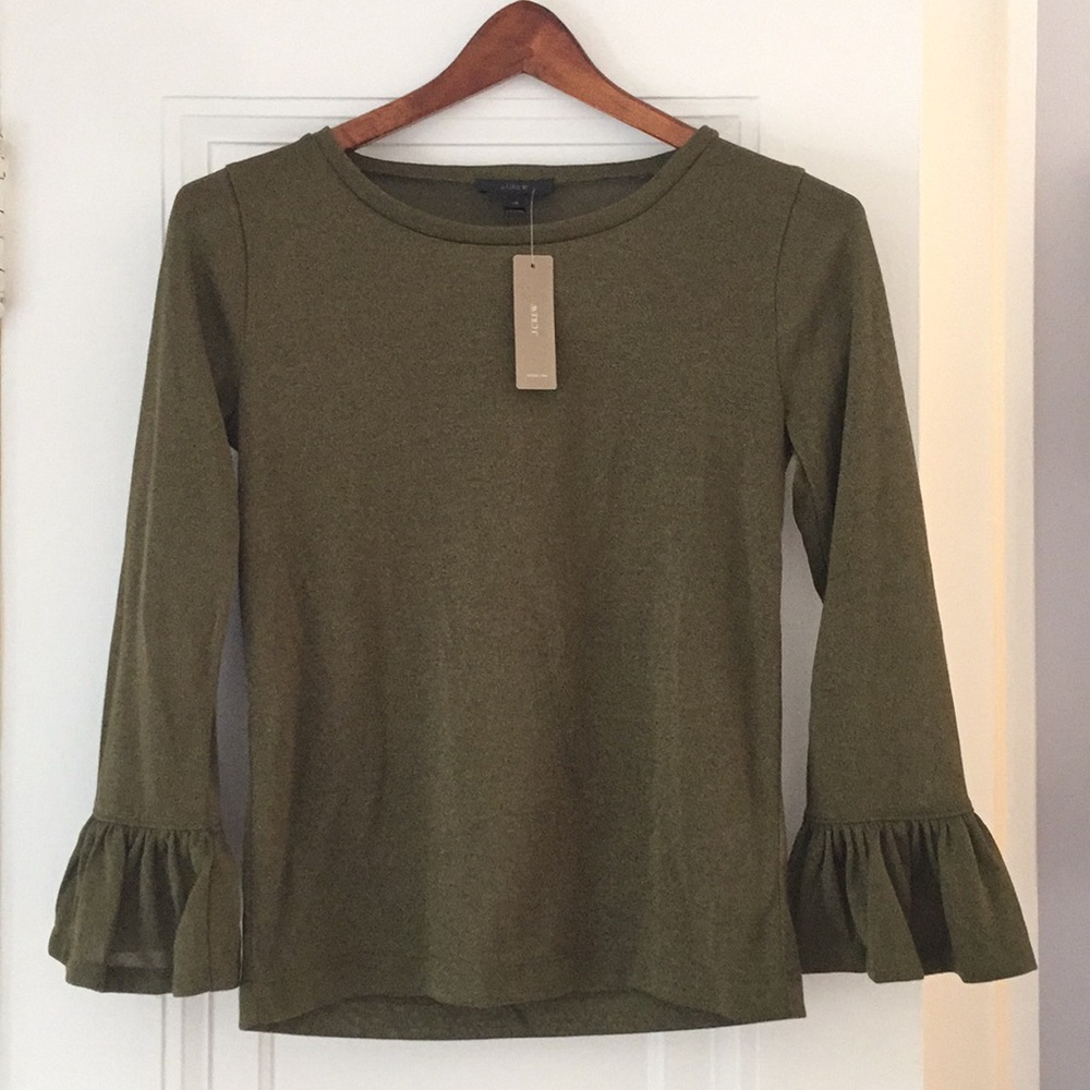 J. Crew Sparkle Bell Sleeve Top